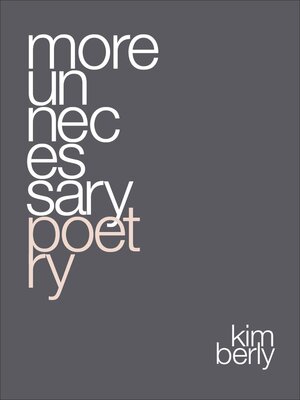 cover image of More Unnecessary Poetry